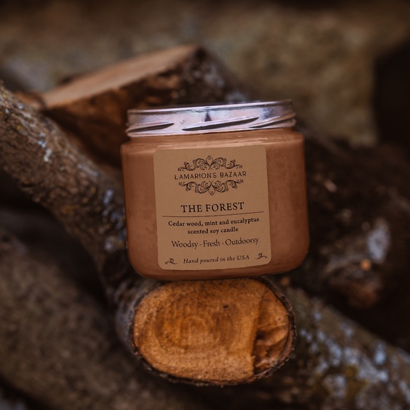 THE FOREST -Cedar wood, Peppermint and Eucalyptus - 100% Soy - Outdoorsy Scent - Picture 2 of 5